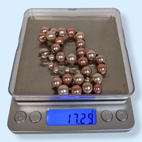 (2/$20) Vintage Peach & Pink Faux Pearl Choker Necklace - Picture 5 of 5